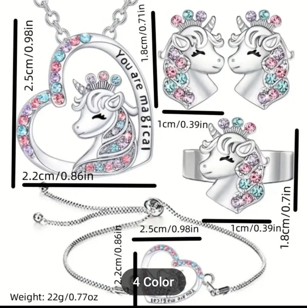 Magical Unicorn 🦄 4pc Jewelry Set NWT
